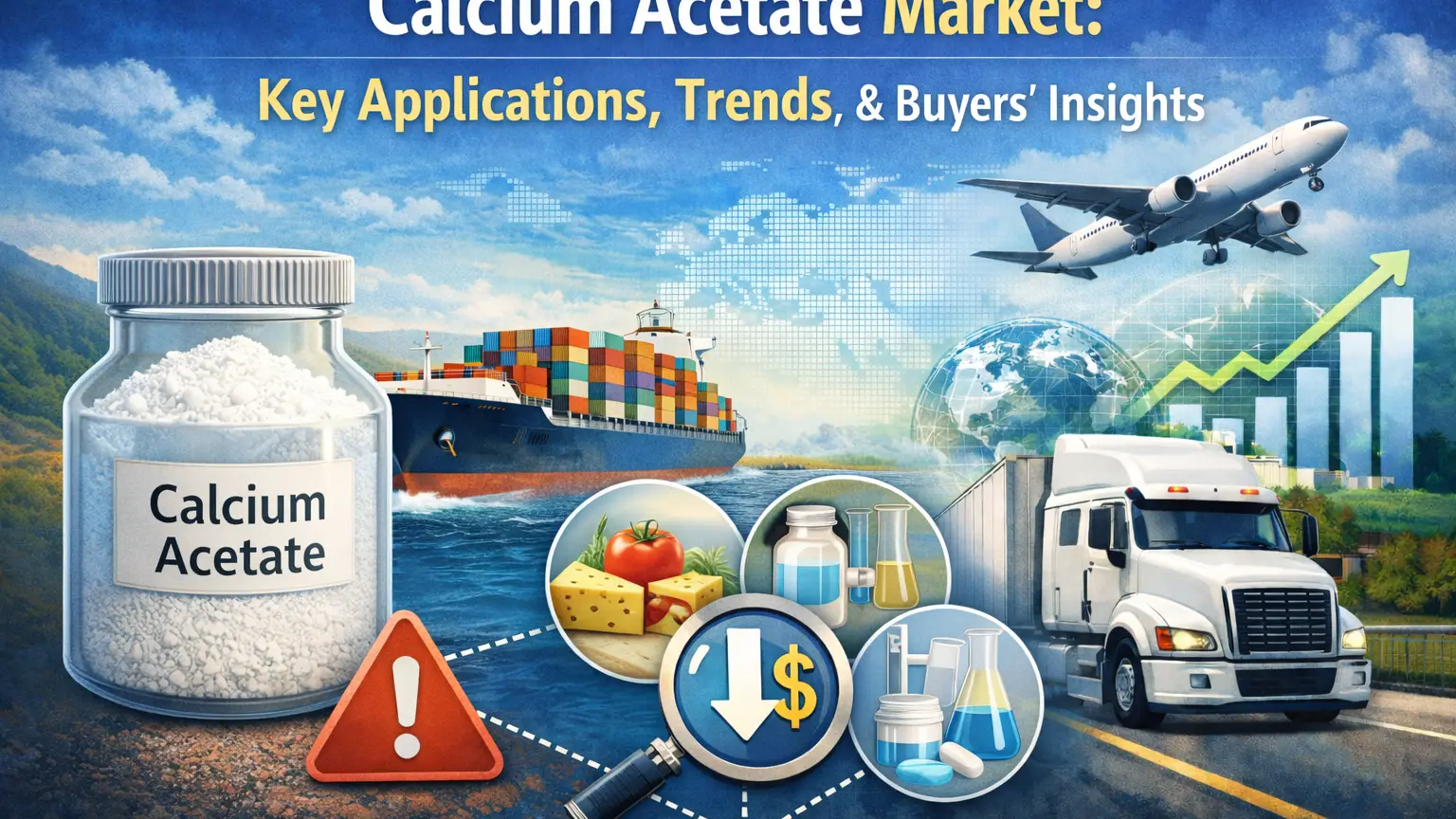 Marché de l'acétate de calcium : applications clés, tendances et informations des acheteurs