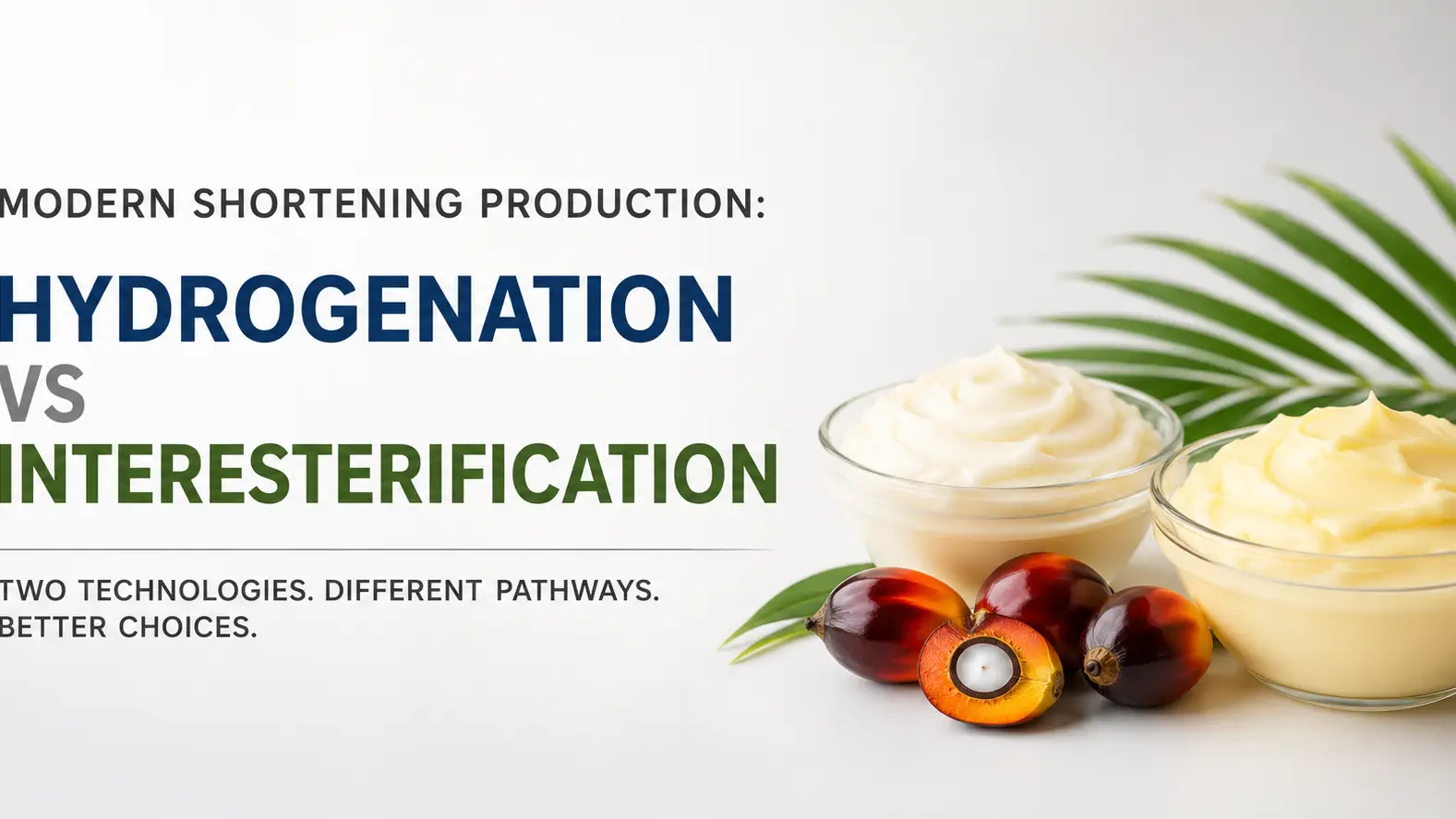 Production moderne de shortening : hydrogénation ou interestérification
