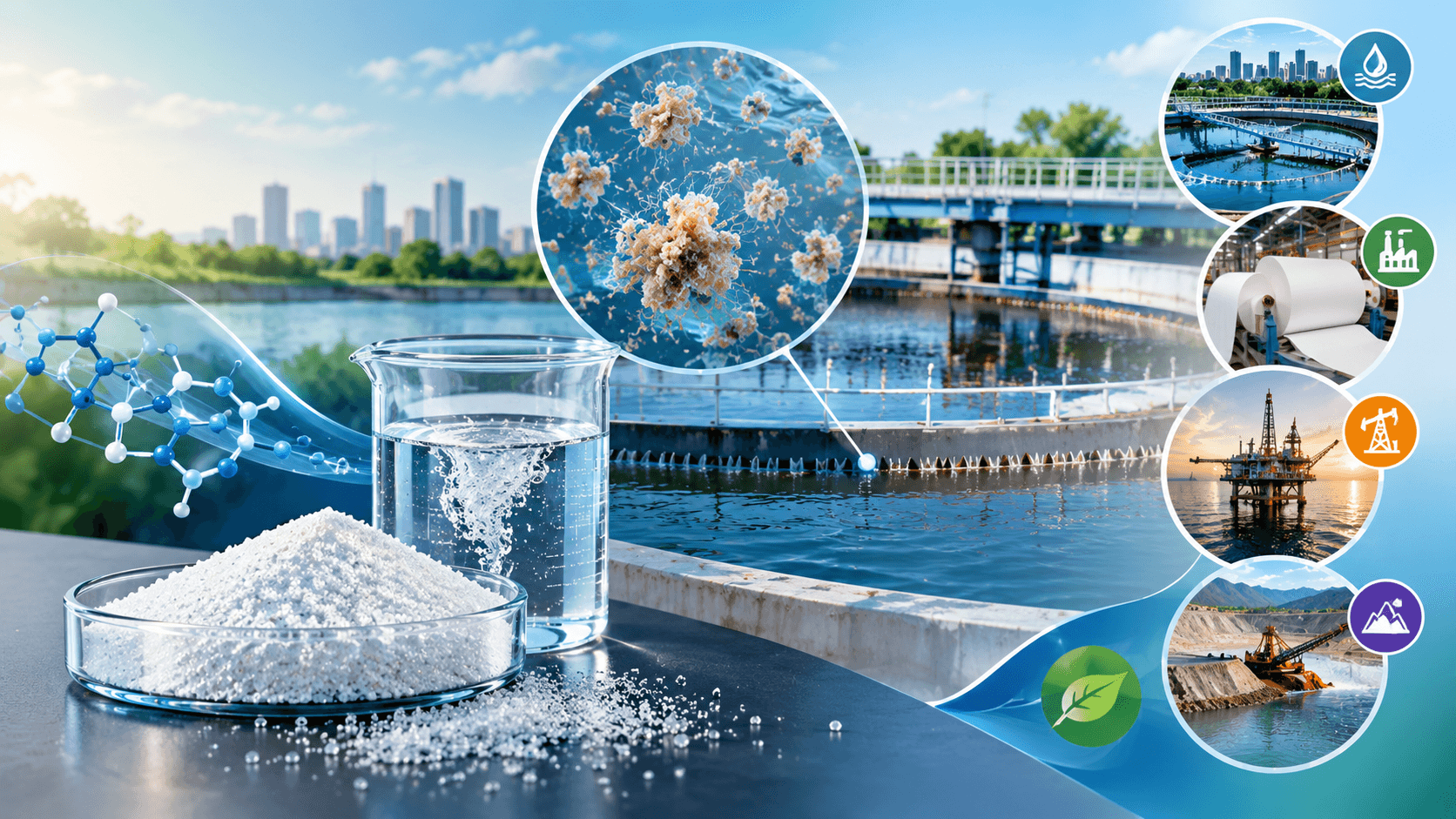 Le polyacrylamide dans le traitement de l'eau : moteur de croissance dans tous les secteurs